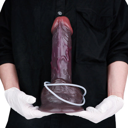 BBC Dildo Riesen Schwanz – Realistischer Riesen Schwanz mit Spritzfunktion aus Platin-Silikon