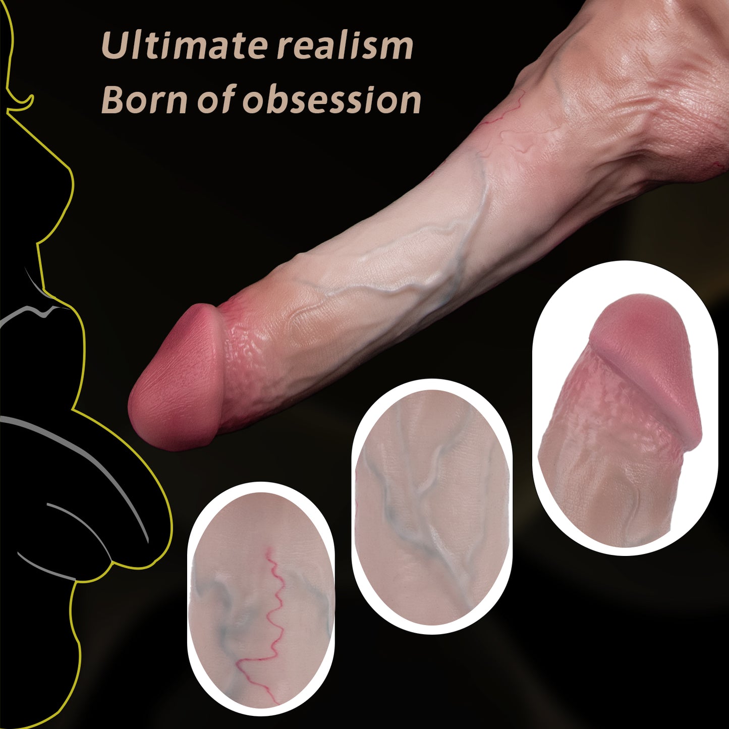 Slender Dildo – Dual-Density Platinum Silicone with Skin Texture & Deep Stimulation