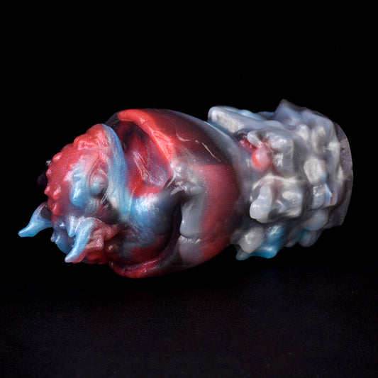 Skulpturaler Dragon Egg Gag | Platinum Silicone Hatchling Dragon Plug mit  Leder-Kopfband