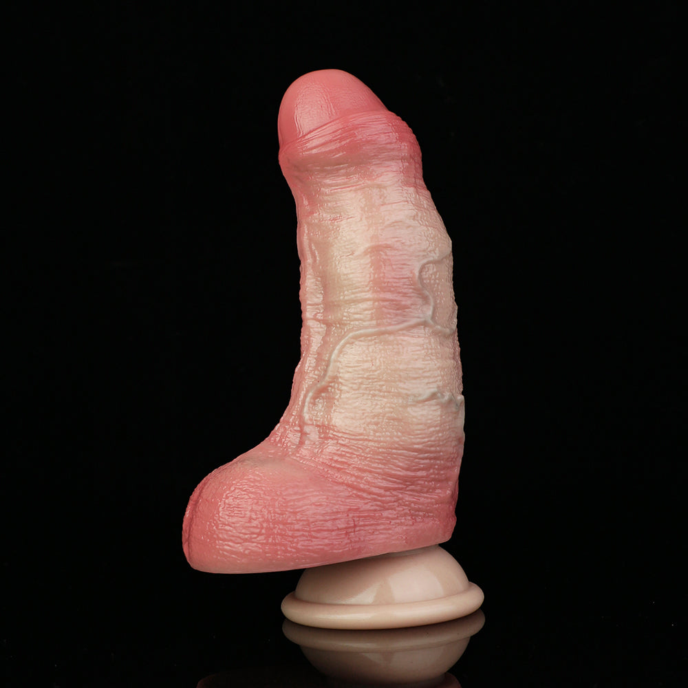 Lebensechter Dual-Density Dildo in Naturfarbe – Realistischer Gummipenis mit Adern für authentisches Solo-Vergnügen