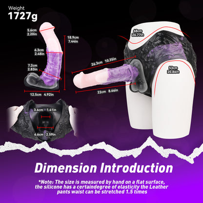 Fantasy Silicone Strap-On Set – Adjustable Soft Harness with Textured Dildo for Couples