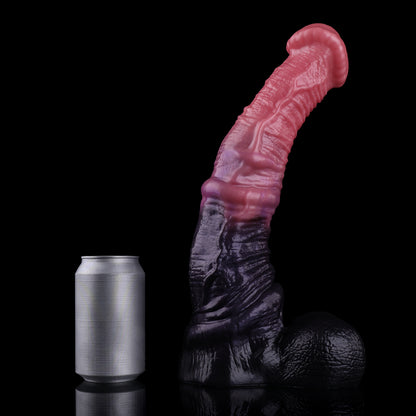 Horse Dildo – Rosa-Violett-Verlauf & Doppelschicht-Silikon für freihändige Fantasy-Momente