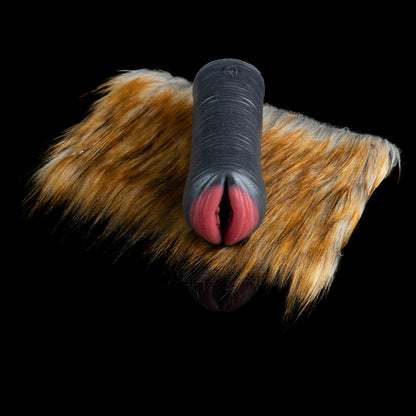 Wild Lioness Masturbator – Realistisches Löwen-Sextoy aus tiefschwarzem Platin-Silikon