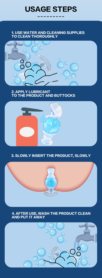 Analplug Kristall – Gemstone-Core Fetish Plug 6 Farben Platin-Silikon | SilikonLust