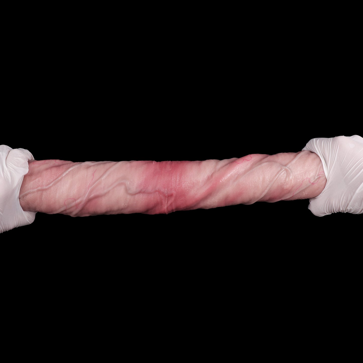 Realistischer Double Dildo in Sehr Hellem Hautrosa – Dick & Dünn, Zweifarbig, Saugnapf & Couple-Design aus Doppelschicht-Platin-Silikon