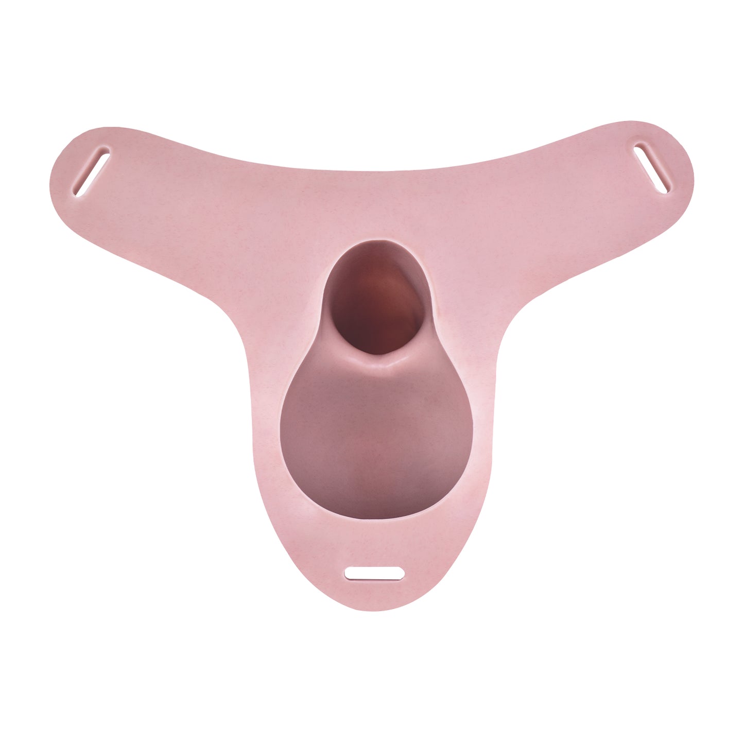 Peniskäfig mit Vorhaut & Spiralfalten – Babyrosa, Harnöffnung & Zwei Harness-Varianten aus Platin-Silikon