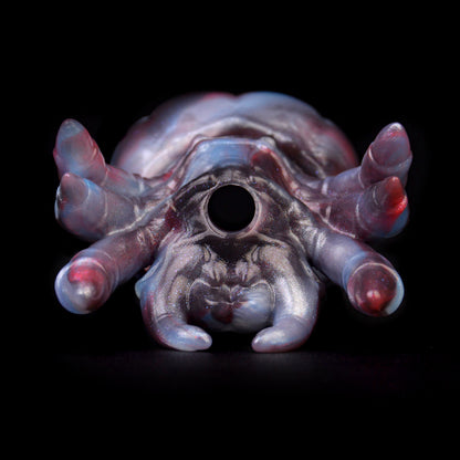 Spider Arthropod Ball Gag Set - Premium BDSM Mundknebel | Spinne Lederband Gold Geschenkbox SilikonLust