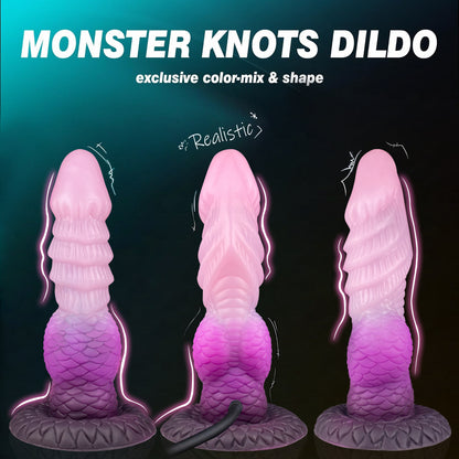 Amethyst Magma Pulse – Aufpumpbarer Fantasy Dildo aus Platin-Silikon mit Saugnapf