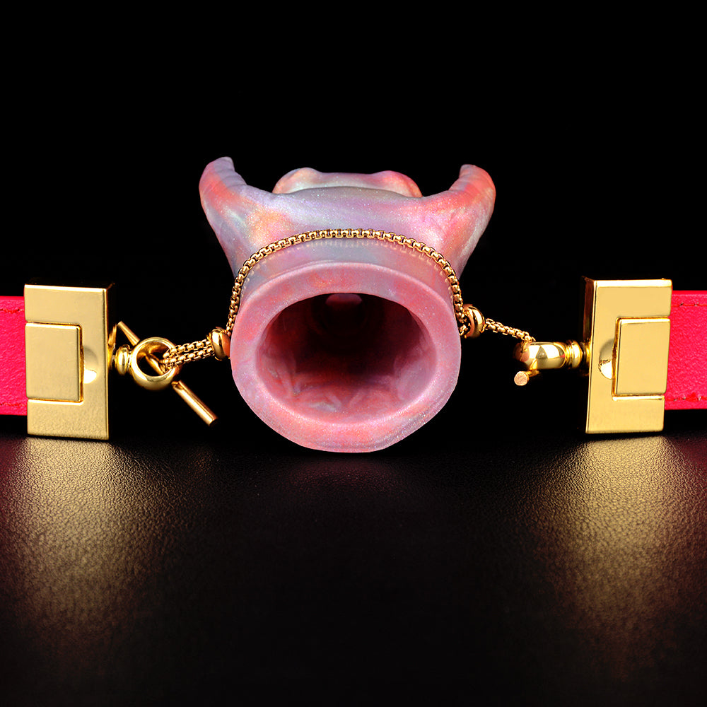 Bull Head Fantasy Gagball – Minotaurus Silikon Mundknebel mit Symmetrischen Stierhörnern und Atemkanal