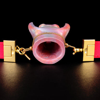 Bull Head Fantasy Gagball – Minotaurus Silikon Mundknebel mit Symmetrischen Stierhörnern und Atemkanal