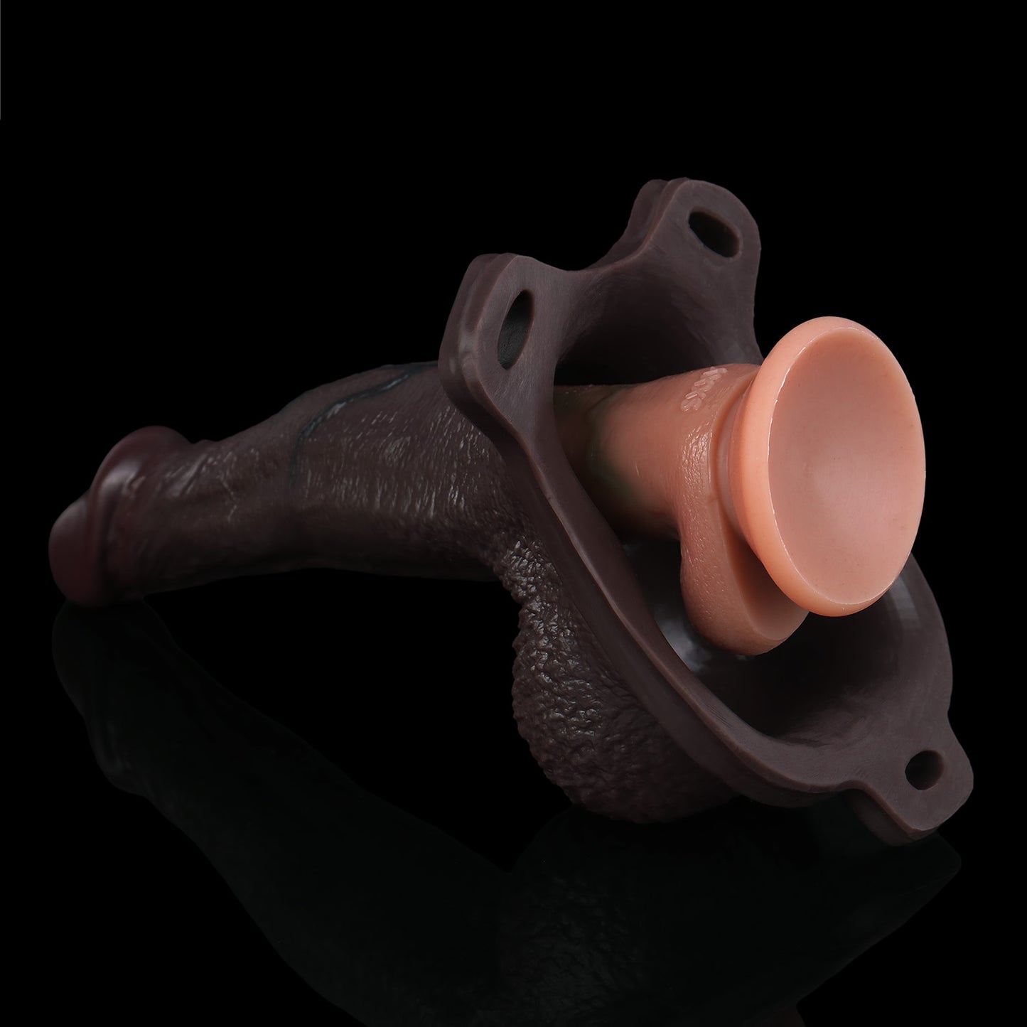 Diskret & Intensiv: Premium Penis-Sleeve aus Platin-Silikon in Tiefbraun