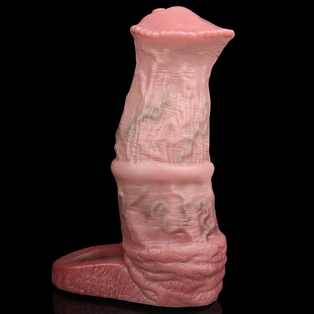 Equine Fantasy Platinum Silicone Penis Sleeve - Horse Cock Extension with Warty Glans Crown