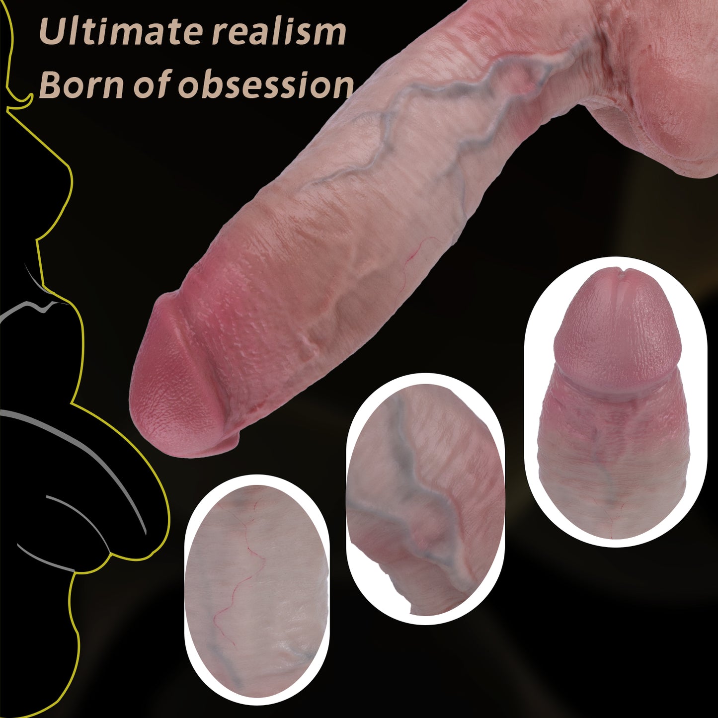 Ultra-realistic Veined Dildo – Dual-Density Silicone Toy for Solo or Partner Pleasure