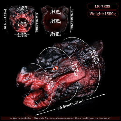 Epischer Drachenmädchen Masturbator-Magmarot & Blutrot – Rohes Monster-sex Toy für wilde Fantasy-Nächte