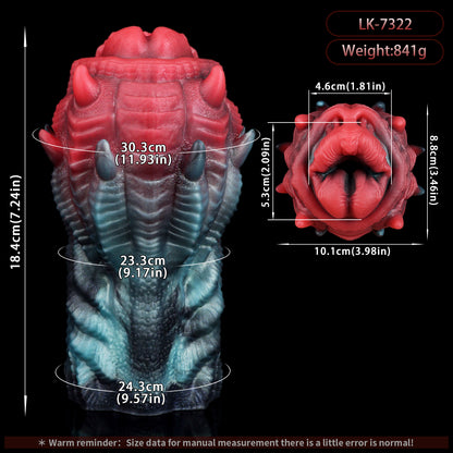 Xenomorph Apex-Schlund – Stacheliger Alien-Masturbator aus Platin-Silikon