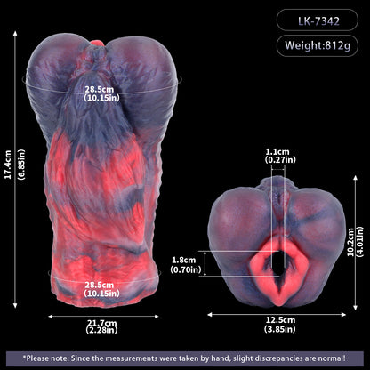 Alpha Canine Masturbator – Präzisions-Tool aus Platin-Silikon mit Vortex-Textur