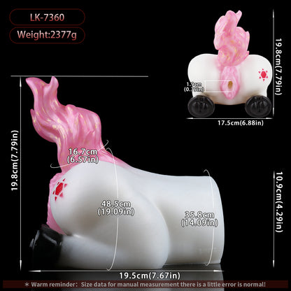 Sexpuppe Einhorn Fantasie Design aus Platin-Silikon – Weiße Luxus Sexpuppe mit einzigartiger Textur für intime Momente