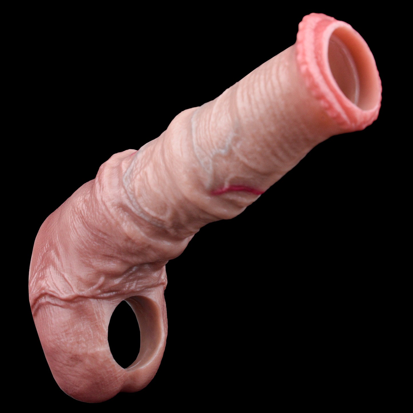 Equine Sleeve Platinum Silicone - Open-Ended Extension with Muscle Ring Texture and Featherlight Feel