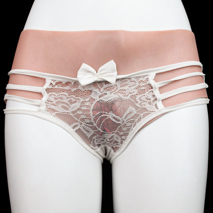 Pussy Panties with Hand-Implanted Pubic Hair – Realistic Vagina, Breathable Anal Opening & Platinum Silicone for Femboys