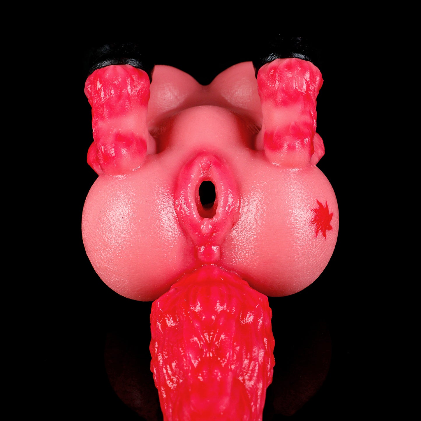 Kompakte Fantasy-Pferd Sexpuppe aus Platin-Silikon – Halbkörper Erotikpuppe mit Brüsten & Griff-Schweif für wilde Solo-Sessions