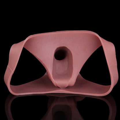 Textured Penis Sleeve – Matte Wearable Strap-On mit vertikalen Rippenlinien | SilikonLust