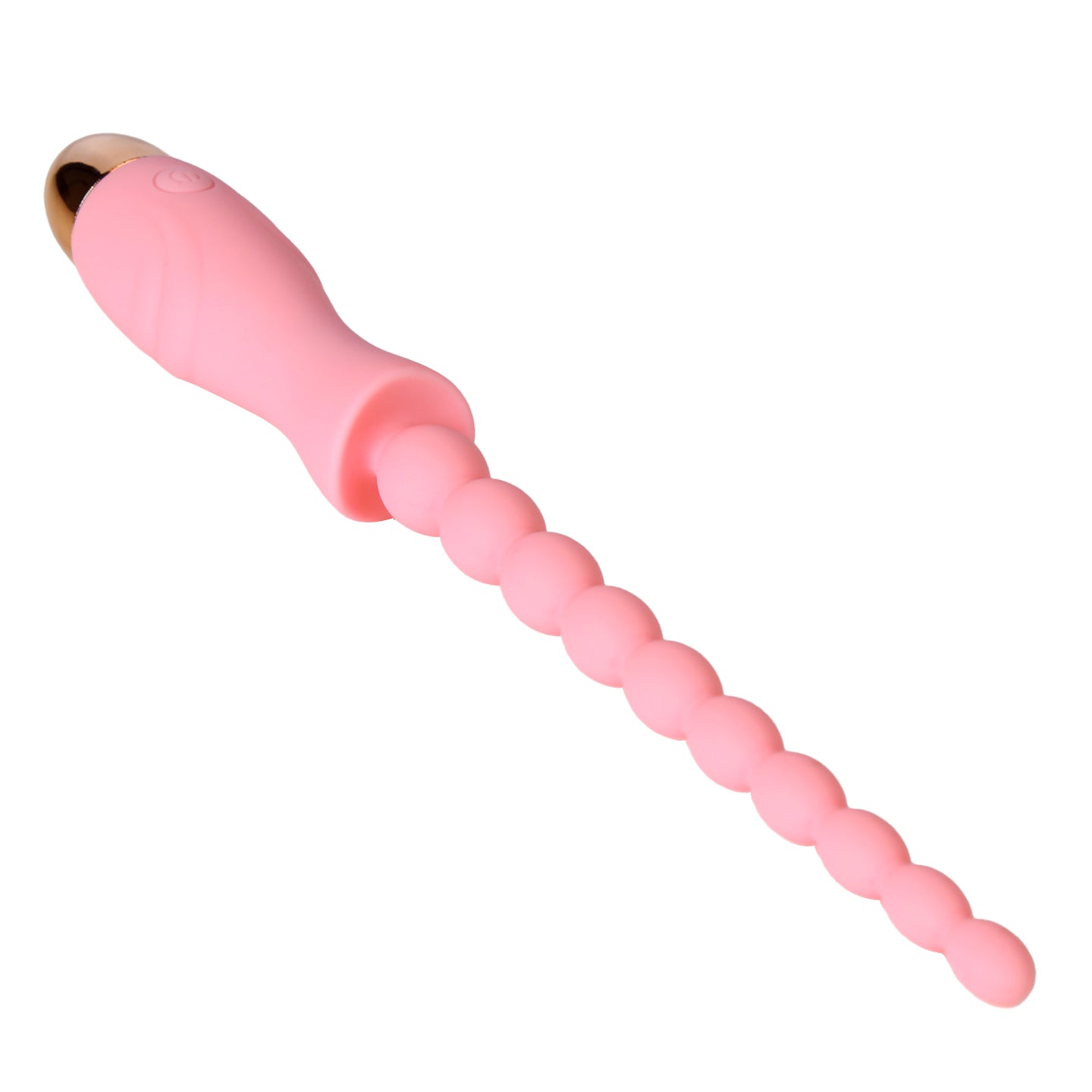 Vibrierender Perlen-Analplug in Zartrosa – Schlankes Premium-Design für Anfänger & Paarespiel
