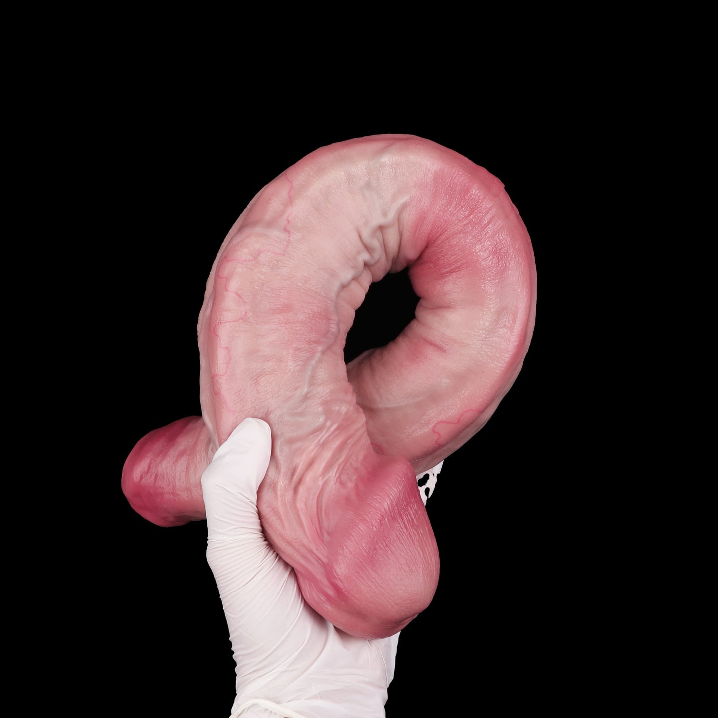 Realistischer Double Dildo in Sehr Hellem Hautrosa – Dick & Dünn, Zweifarbig, Saugnapf & Couple-Design aus Doppelschicht-Platin-Silikon