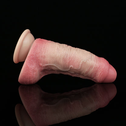 Lebensechter Dual-Density Dildo in Naturfarbe – Realistischer Gummipenis mit Adern für authentisches Solo-Vergnügen