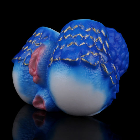 Poupée sexuelle dragon d'eau – Demi-corps en silicone bleu et doré pour jeux de rôle fantastiques