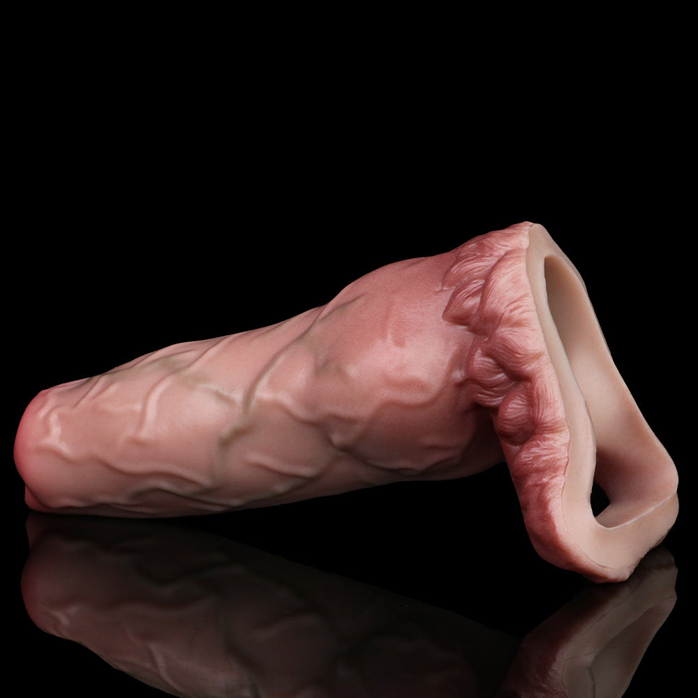 Canine Fantasy Platinum Silicone Penis Sleeve - Dog Cock Extension with Tapered Glans