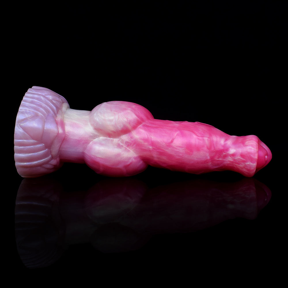 Anatomically Realistic Horse Dildo | Platinum Silicone Fantasy Cock of Horse with Four-Ball Shaft