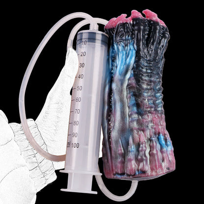 Tight Fantasy Pussy Platinum Silicone - Monster Squirt Masturbator with Spritz Function and Tentacle Claw Design