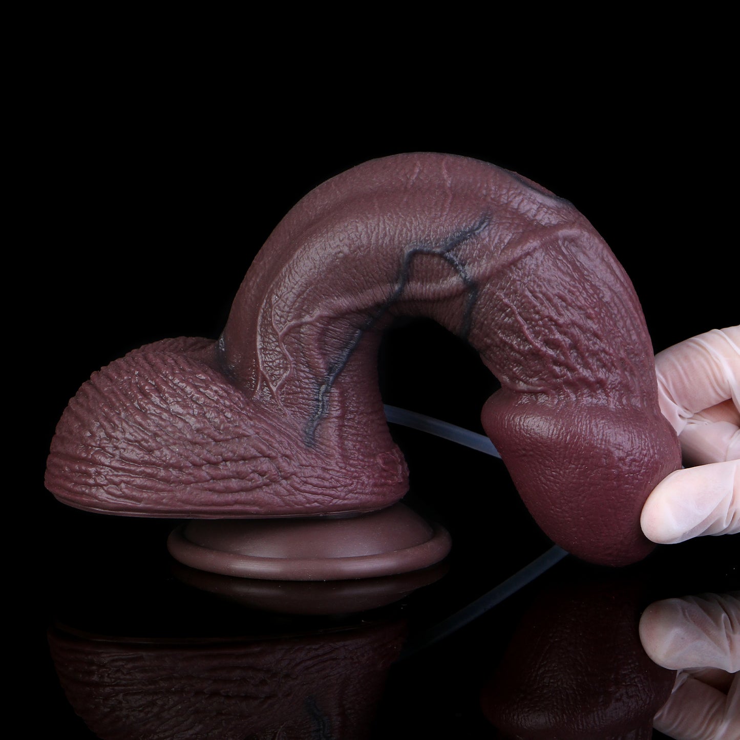 Riesenkopf Squirting Dildo | Platinum Silicone Huge Head Dildo mit Übergroßer Schirm-Glans