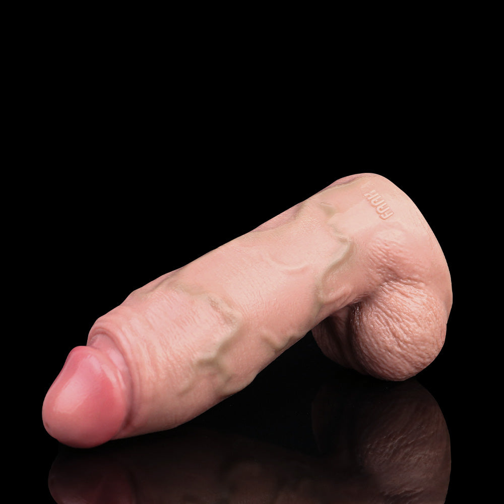 Ultra Realistischer Realistic Dildo mit Hoden & Saugnapf | Platin-Silikon Naturhaut Design