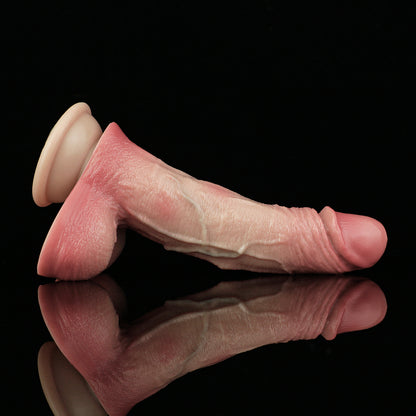Realistic Dildo with Suction Cup | Platinum Liquid Silicone | Dual Layer
