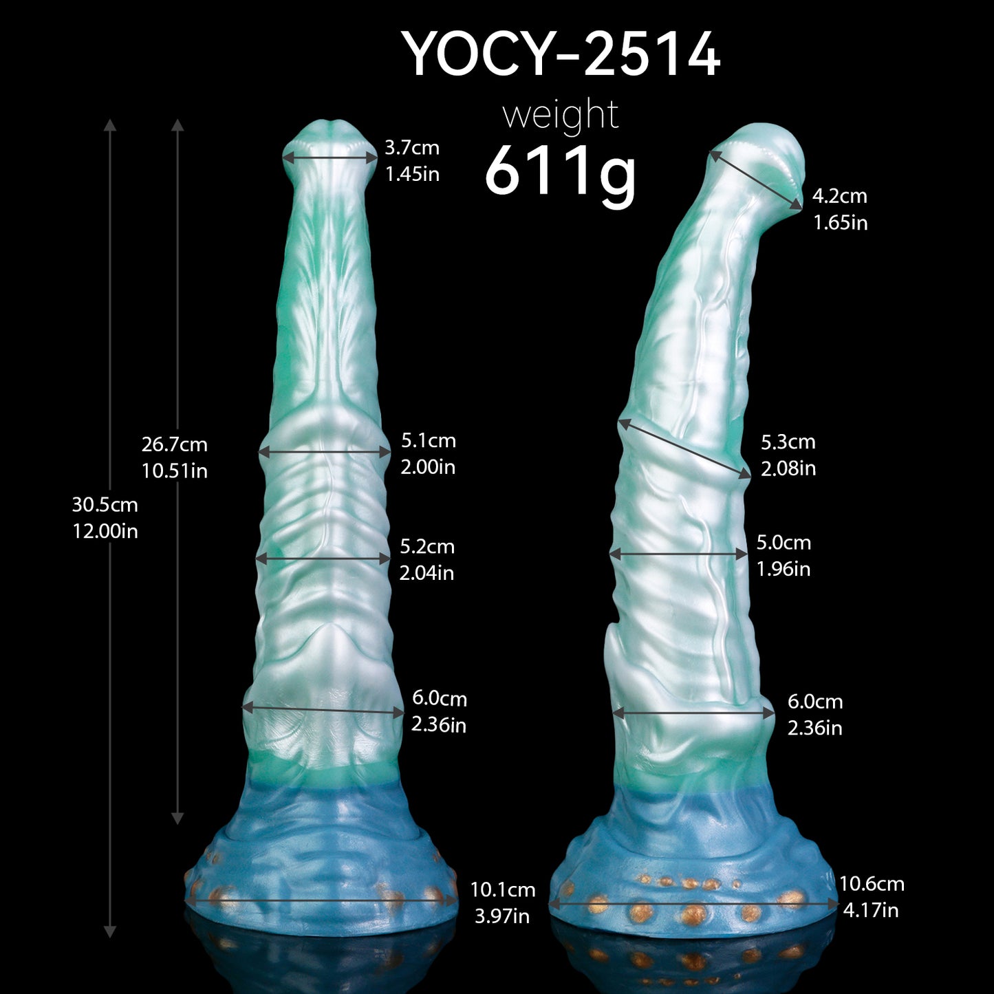 Mystic Sea Spirit: Platinum Silicone Horse Dildo with Inflatable Core & Suction Cup
