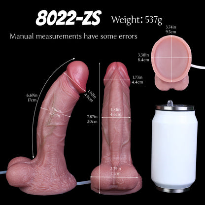 Hyperrealistischer Gebogener Squirting Dildo - Anatomisch Vollständig Hodensack Venennetz for Authentische Tiefenerfahrung