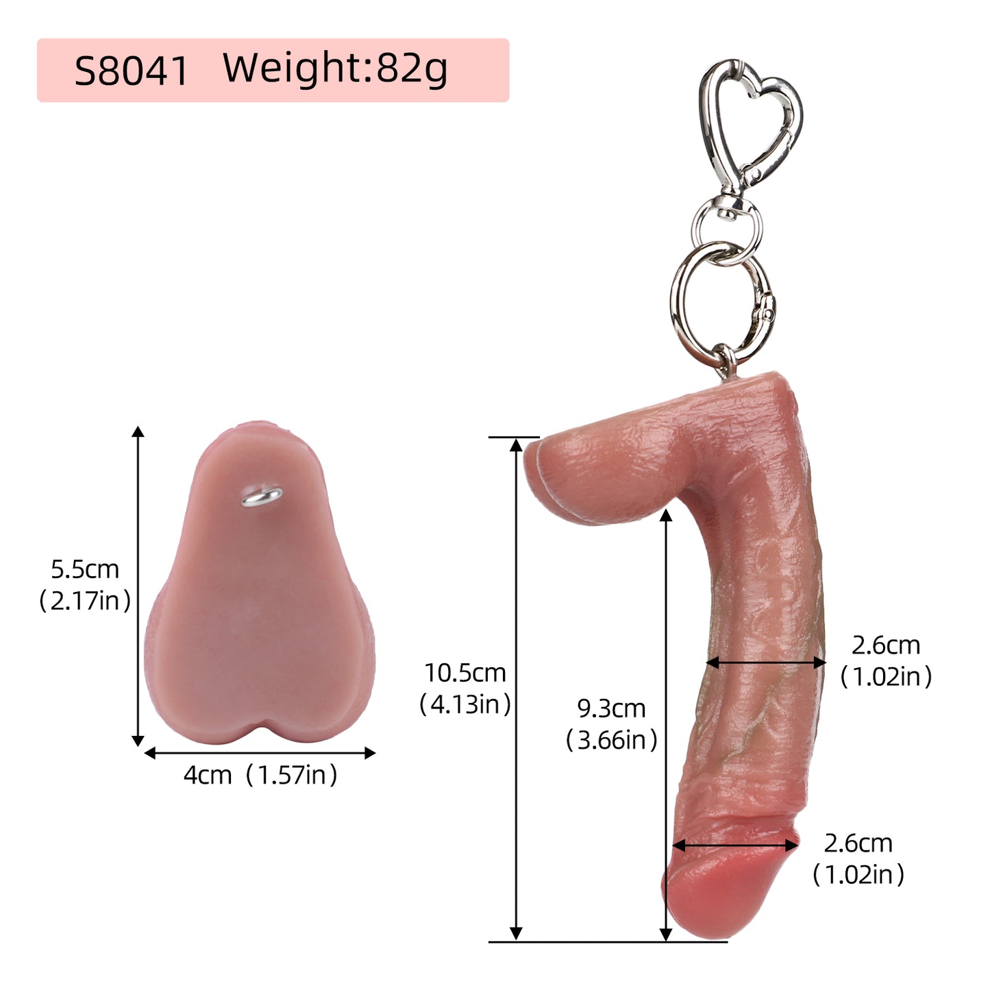 Dildo Schlüsselanhänger – Mini Silikon Dildo | Platin-Silikon Keychain SilikonLust
