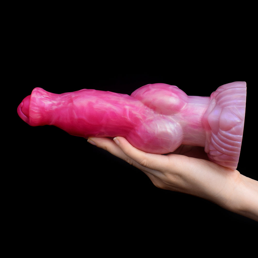 Anatomically Realistic Horse Dildo | Platinum Silicone Fantasy Cock of Horse with Four-Ball Shaft