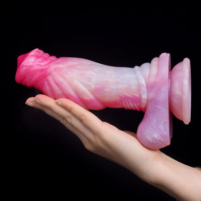 Ethereal Fantasy Silikon Dildo - Tone Swirl Design für visuelle Ästhetik und immersive sinnliche Erfahrung
