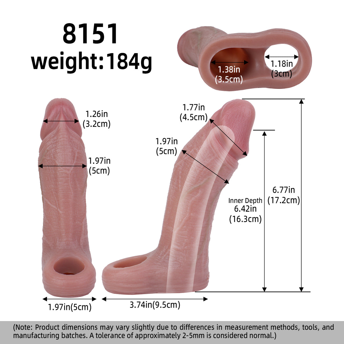 Penis Sleeve – Warmer Hautton, markante Spitze für gemeinsame Auszeiten