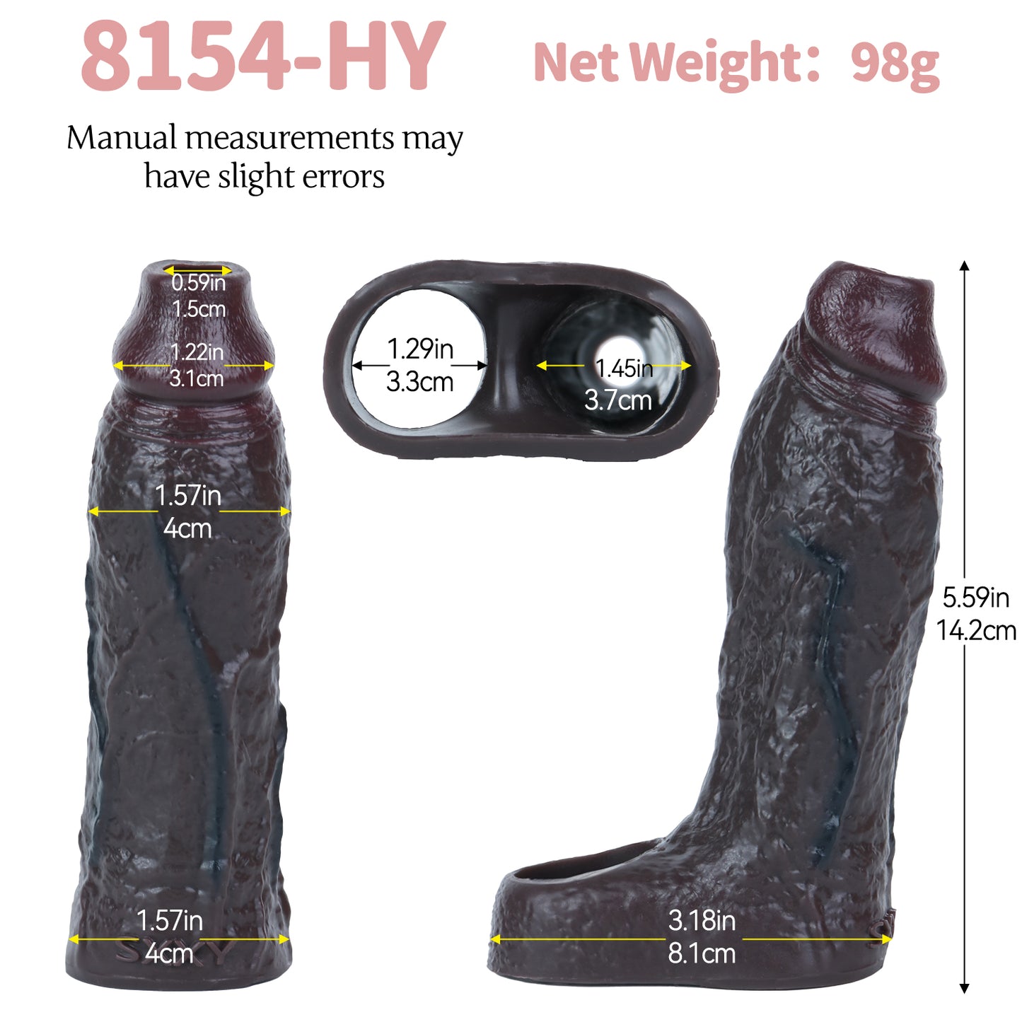 Obsidian Penis Sleeve aus Platin-Silikon – Realistische Venenstruktur für mehr Volumen, Komfort & Ausdauer