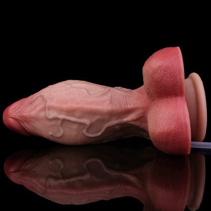 Powerful Angled Head Dildo | Platinum Silicone Anatomical Glans Dildo with Deeply Domed Corona