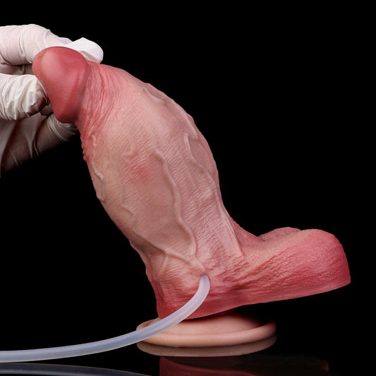 Druckvoller Angled Head Dildo | Platinum Silicone Anatomical Glans Dildo mit Tief-Gewölbter Krone