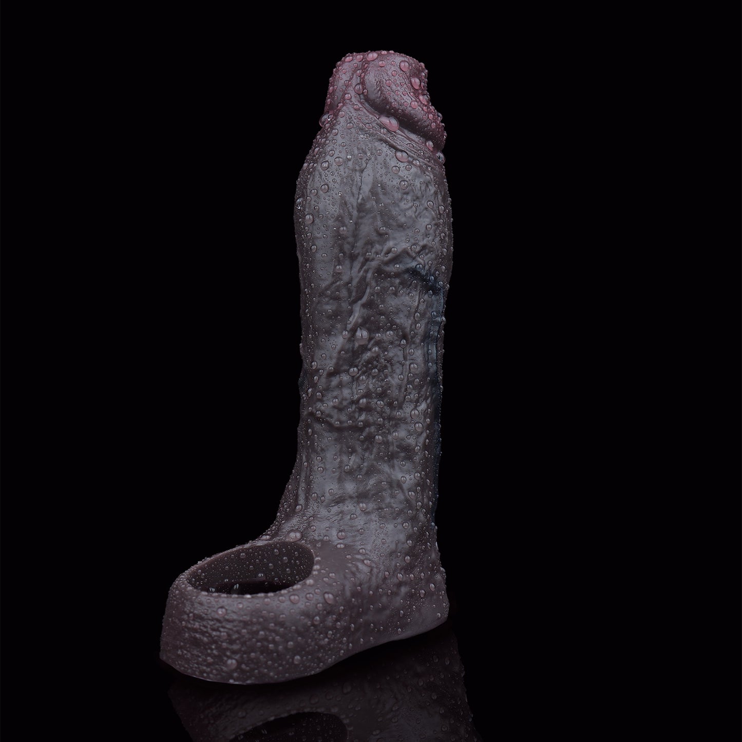 Obsidian Penis Sleeve aus Platin-Silikon – Realistische Venenstruktur für mehr Volumen, Komfort & Ausdauer