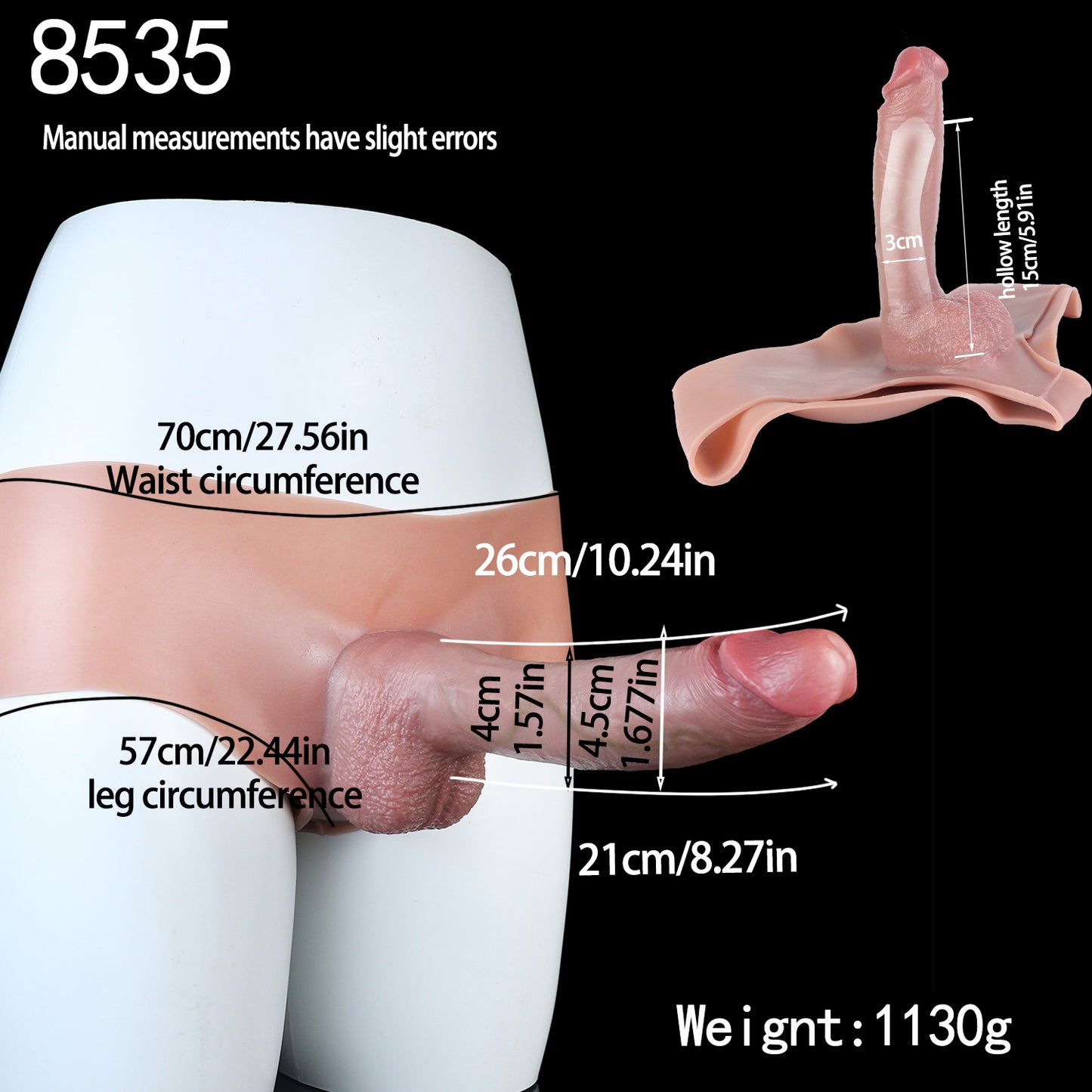 Realistischer Strap-On Dildo mit Hodensack & Slip – Hellhautton, Venenrelief & Platin-Silikon für Frauen, Paare & ED