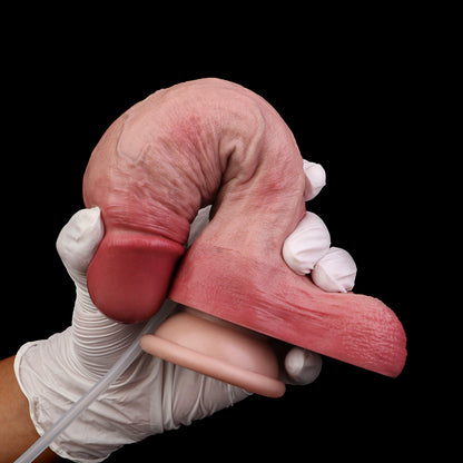 Flared Glans Dildo – Thick Crown Deep Ridge mit Spritz-Funktion | SilikonLust