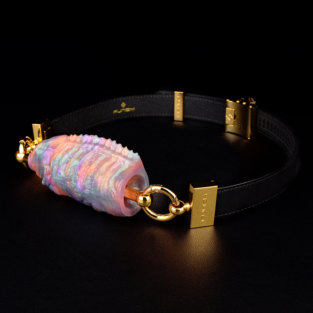 Deep Sea Fish Gag - Luxury Fantasy Mundknebel Set | Platin-Silikon Leder SilikonLust