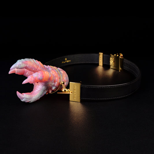 PURISM Alien Claw Fantasy Ball Gag Silikon - Mundknebel Bio-Armor Perlglanz Venezianerkette