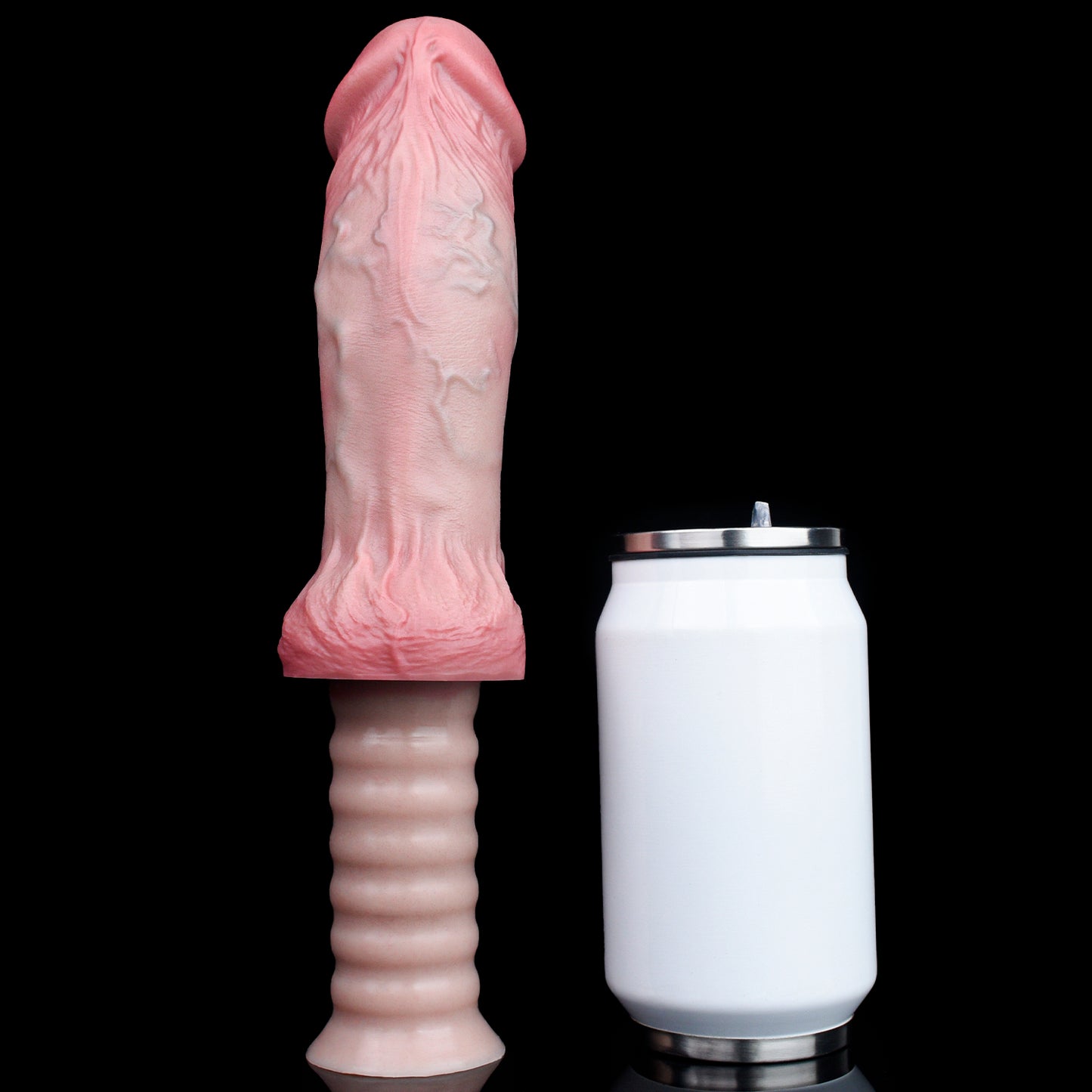 Realistic Dildo – Skin Tone & Rose | Handle with Suction Cup